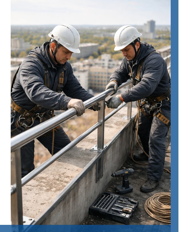 Монтаж перил на высоте в Большой Камне от 2535 р. | ВЫСОТНИК-Бль