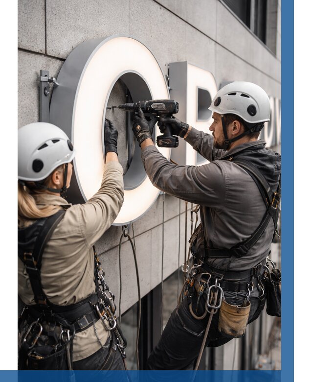 Монтаж световых букв в Большой Камне от 3042 р. под ключ ВЫСОТНИК-Бль