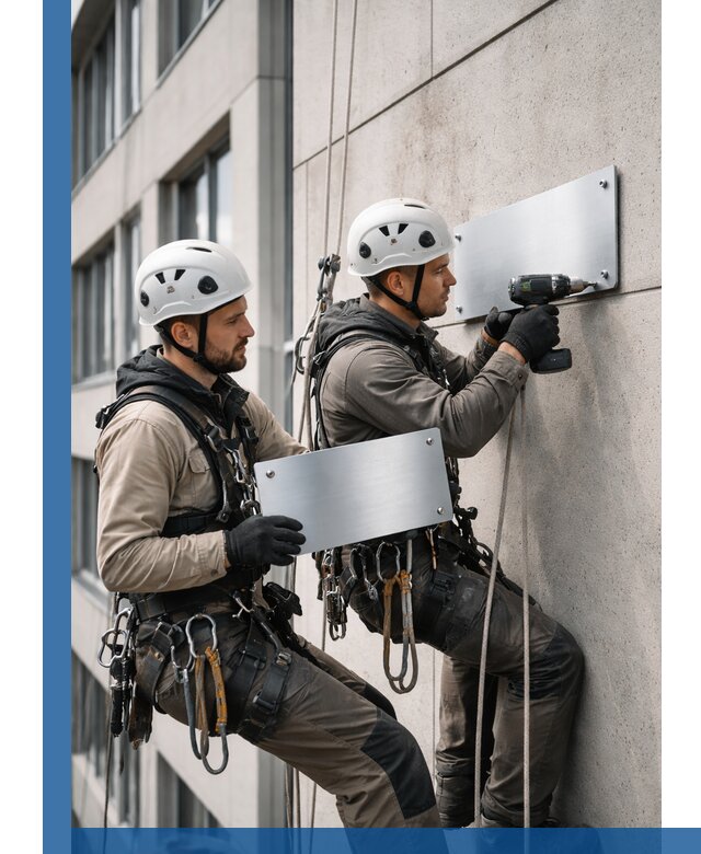 Монтаж табличек и указателей в Большой Камне для зданий и сооружений