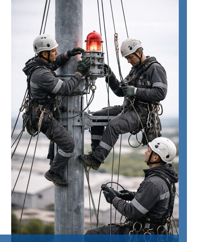 Монтаж заградительных огней в Большой Камне от 8620 р. | ВЫСОТНИК-Бль