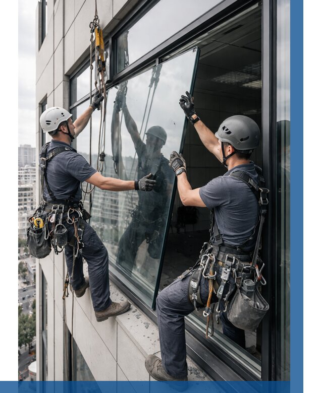 Замена стеклопакетов на высоте в Большой Камне от 5578 р. | ВЫСОТНИК-Бль