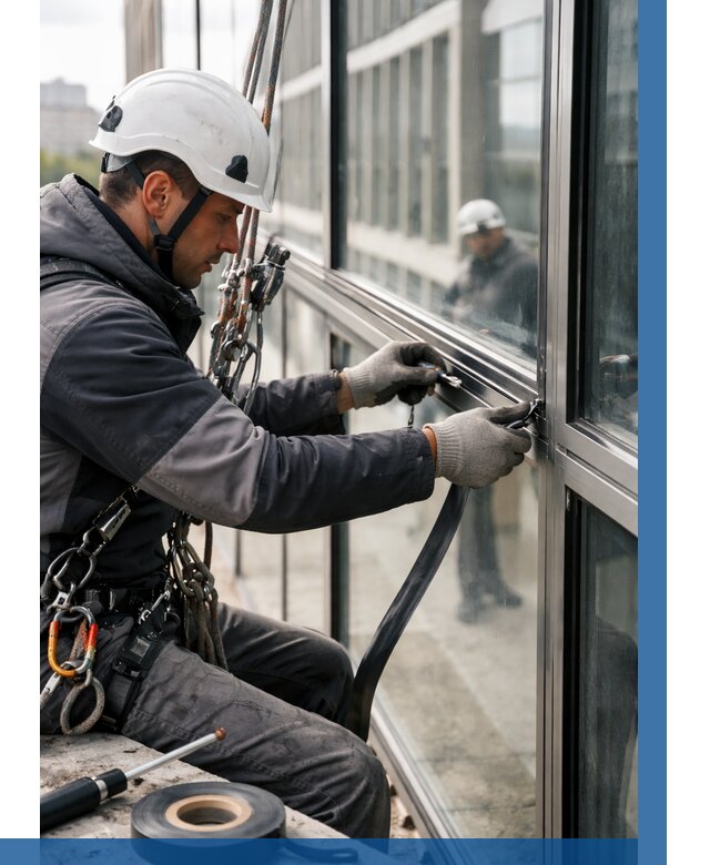 Ремонт витражных конструкций в Большой Камне от 3549 р. | ВЫСОТНИК-Бль