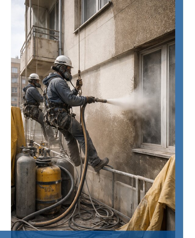 Пескоструйная очистка фасада в Большой Камне от 659 р. | ВЫСОТНИК-Бль