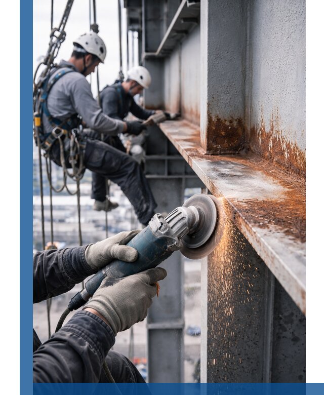 Зачистка металла от ржавчины и подготовка поверхностей в Большой Камне