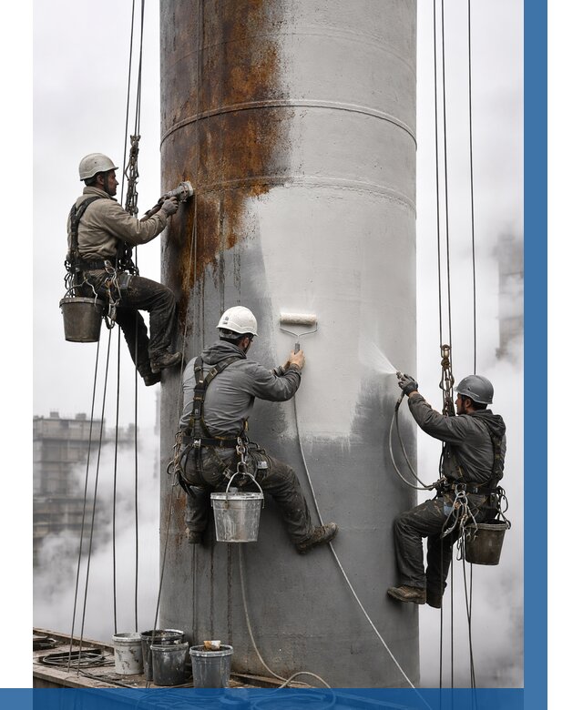 Покраска дымовых труб в Большой Камне от 8620 р. | ВЫСОТНИК-Бль