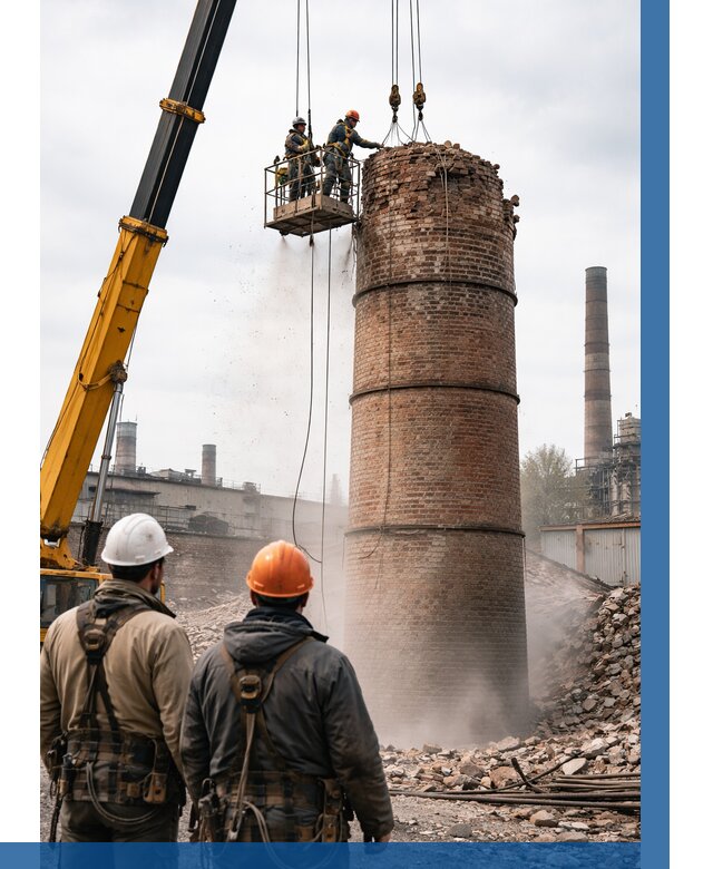 Демонтаж дымовой трубы в Большой Камне от 91269 р. | ВЫСОТНИК-Бль, смета