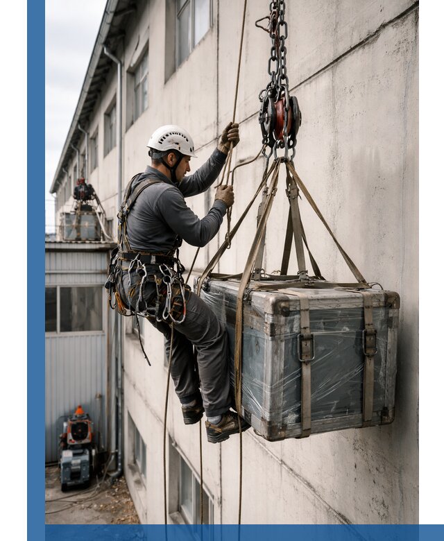 Подъем грузов на высоту в Большой Камне для промышленных объектов