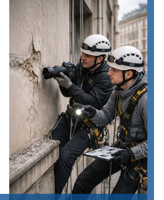 Фотофиксация дефектов фасада в Большой Камне от 4563 р. | ВЫСОТНИК-Бль