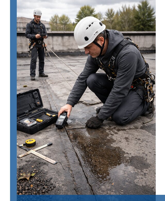 Обследование кровли на протечки и выявление дефектов в Большой Камне