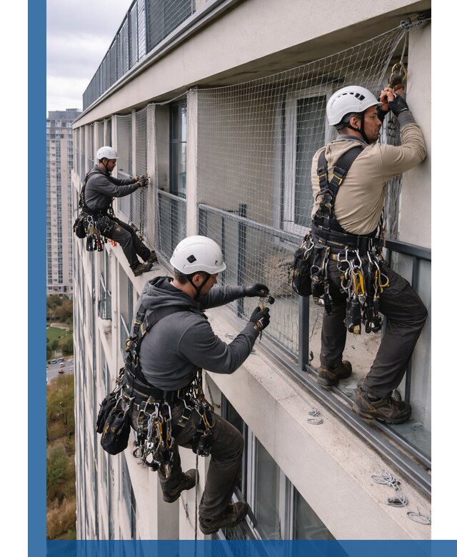 Профессиональный монтаж защитной сетки от птиц в Большой Камне